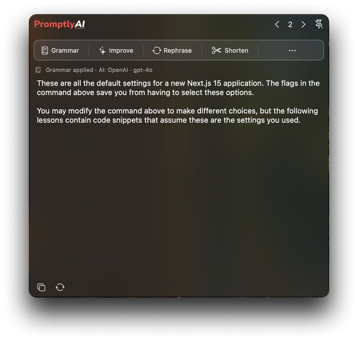 PromptlyAI Main Window